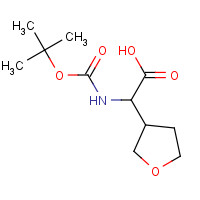 874583-03-6 2-[(2-methylpropan-2-yl)oxycarbonylamino]-2-(oxolan-3-yl)acetic acid chemical structure