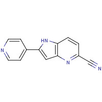 1223577-43-2 2-pyridin-4-yl-1H-pyrrolo[3,2-b]pyridine-5-carbonitrile chemical structure