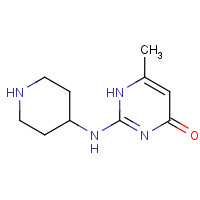 1239782-96-7 6-methyl-2-(piperidin-4-ylamino)-1H-pyrimidin-4-one chemical structure