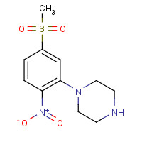 1095010-42-6 1-(5-methylsulfonyl-2-nitrophenyl)piperazine chemical structure