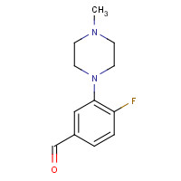 1197193-16-0 4-fluoro-3-(4-methylpiperazin-1-yl)benzaldehyde chemical structure