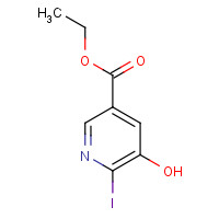 59288-40-3 ethyl 5-hydroxy-6-iodopyridine-3-carboxylate chemical structure
