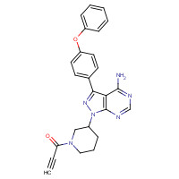 936563-91-6 1-[3-[4-amino-3-(4-phenoxyphenyl)pyrazolo[3,4-d]pyrimidin-1-yl]piperidin-1-yl]prop-2-yn-1-one chemical structure