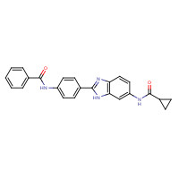 1261268-99-8 N-[4-[6-(cyclopropanecarbonylamino)-1H-benzimidazol-2-yl]phenyl]benzamide chemical structure