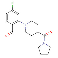 1460032-48-7 4-chloro-2-[4-(pyrrolidine-1-carbonyl)piperidin-1-yl]benzaldehyde chemical structure