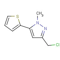 876316-61-9 3-(chloromethyl)-1-methyl-5-thiophen-2-ylpyrazole chemical structure