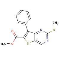 1462949-88-7 methyl 2-methylsulfanyl-7-phenylthieno[3,2-d]pyrimidine-6-carboxylate chemical structure