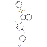 1453199-03-5 4-N-[4-[1-(benzenesulfonyl)indol-3-yl]-5-chloropyrimidin-2-yl]benzene-1,4-diamine chemical structure