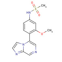 1357094-43-9 N-(4-imidazo[1,2-a]pyrazin-5-yl-3-methoxyphenyl)methanesulfonamide chemical structure