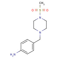 328058-21-5 4-[(4-methylsulfonylpiperazin-1-yl)methyl]aniline chemical structure