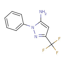 182923-55-3 2-phenyl-5-(trifluoromethyl)pyrazol-3-amine chemical structure