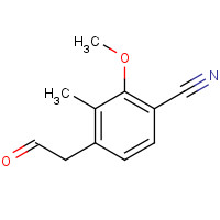 1374357-82-0 2-methoxy-3-methyl-4-(2-oxoethyl)benzonitrile chemical structure