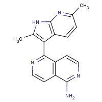 1392428-79-3 5-(2,6-dimethyl-1H-pyrrolo[2,3-b]pyridin-3-yl)-2,6-naphthyridin-1-amine chemical structure