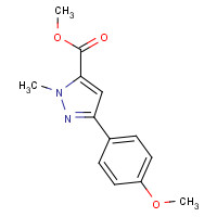 93618-52-1 methyl 5-(4-methoxyphenyl)-2-methylpyrazole-3-carboxylate chemical structure