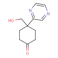 960371-28-2 4-(hydroxymethyl)-4-pyrazin-2-ylcyclohexan-1-one chemical structure