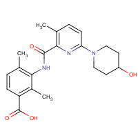 1529761-15-6 3-[[6-(4-hydroxypiperidin-1-yl)-3-methylpyridine-2-carbonyl]amino]-2,4-dimethylbenzoic acid chemical structure