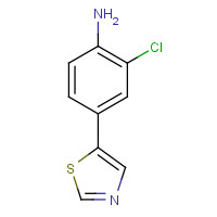 1400287-28-6 2-chloro-4-(1,3-thiazol-5-yl)aniline chemical structure