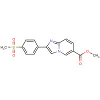 866051-21-0 methyl 2-(4-methylsulfonylphenyl)imidazo[1,2-a]pyridine-6-carboxylate chemical structure