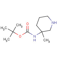 169750-96-3 tert-butyl N-(3-methylpiperidin-3-yl)carbamate chemical structure