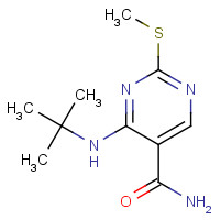1403864-79-8 4-(tert-butylamino)-2-methylsulfanylpyrimidine-5-carboxamide chemical structure
