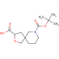 1160246-92-3 9-[(2-methylpropan-2-yl)oxycarbonyl]-2-oxa-9-azaspiro[4.5]decane-3-carboxylic acid chemical structure