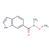394653-94-2 N-methoxy-N-methyl-1H-indole-6-carboxamide chemical structure