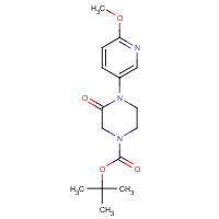 1284249-96-2 tert-butyl 4-(6-methoxypyridin-3-yl)-3-oxopiperazine-1-carboxylate chemical structure