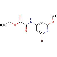 1433905-06-6 ethyl 2-[(2-bromo-6-methoxypyridin-4-yl)amino]-2-oxoacetate chemical structure