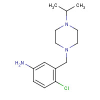 1138471-40-5 4-chloro-3-[(4-propan-2-ylpiperazin-1-yl)methyl]aniline chemical structure