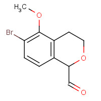 1255209-20-1 6-bromo-5-methoxy-3,4-dihydro-1H-isochromene-1-carbaldehyde chemical structure