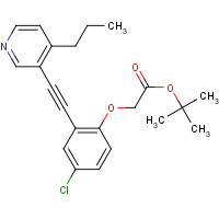 1240287-13-1 tert-butyl 2-[4-chloro-2-[2-(4-propylpyridin-3-yl)ethynyl]phenoxy]acetate chemical structure