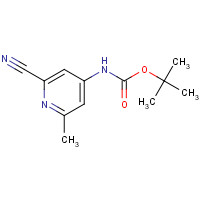 1266335-91-4 tert-butyl N-(2-cyano-6-methylpyridin-4-yl)carbamate chemical structure