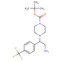 444892-59-5 tert-butyl 4-[2-amino-1-[4-(trifluoromethyl)phenyl]ethyl]piperazine-1-carboxylate chemical structure