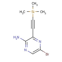 875781-41-2 5-bromo-3-(2-trimethylsilylethynyl)pyrazin-2-amine chemical structure