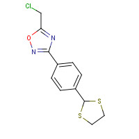 287197-10-8 5-(chloromethyl)-3-[4-(1,3-dithiolan-2-yl)phenyl]-1,2,4-oxadiazole chemical structure