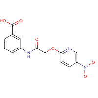 649774-15-2 3-[[2-(5-nitropyridin-2-yl)oxyacetyl]amino]benzoic acid chemical structure