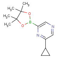 1412905-41-9 2-cyclopropyl-6-(4,4,5,5-tetramethyl-1,3,2-dioxaborolan-2-yl)pyrazine chemical structure