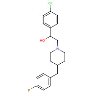 119431-25-3 1-(4-chlorophenyl)-2-[4-[(4-fluorophenyl)methyl]piperidin-1-yl]ethanol chemical structure