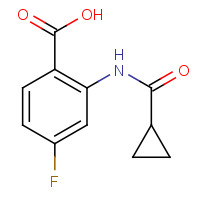 953753-01-0 2-(cyclopropanecarbonylamino)-4-fluorobenzoic acid chemical structure