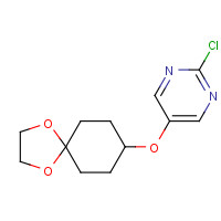 1314391-25-7 2-chloro-5-(1,4-dioxaspiro[4.5]decan-8-yloxy)pyrimidine chemical structure