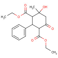 17572-39-3 diethyl 4-hydroxy-4-methyl-6-oxo-2-phenylcyclohexane-1,3-dicarboxylate chemical structure