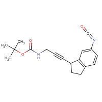 875018-30-7 tert-butyl N-[3-(6-isocyanato-2,3-dihydro-1H-inden-1-yl)prop-2-ynyl]carbamate chemical structure