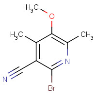 1062541-71-2 2-bromo-5-methoxy-4,6-dimethylpyridine-3-carbonitrile chemical structure