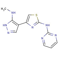 1235313-43-5 4-[5-(methylamino)-1H-pyrazol-4-yl]-N-pyrimidin-2-yl-1,3-thiazol-2-amine chemical structure