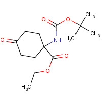 1253791-63-7 ethyl 1-[(2-methylpropan-2-yl)oxycarbonylamino]-4-oxocyclohexane-1-carboxylate chemical structure