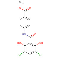 50505-03-8 methyl 4-[(3,5-dichloro-2,6-dihydroxybenzoyl)amino]benzoate chemical structure