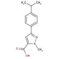 852815-01-1 2-methyl-5-(4-propan-2-ylphenyl)pyrazole-3-carboxylic acid chemical structure