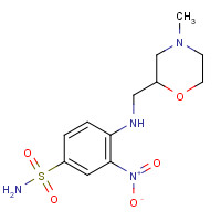 1257046-40-4 4-[(4-methylmorpholin-2-yl)methylamino]-3-nitrobenzenesulfonamide chemical structure