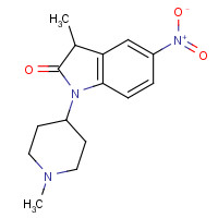 1063406-91-6 3-methyl-1-(1-methylpiperidin-4-yl)-5-nitro-3H-indol-2-one chemical structure