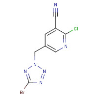 1428870-78-3 5-[(5-bromotetrazol-2-yl)methyl]-2-chloropyridine-3-carbonitrile chemical structure